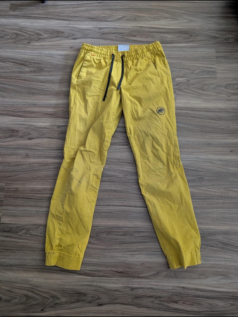 Mammut Yellow Climbing Pants with Drawcord Waist - Sz 4 / 34 EU